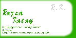 rozsa katay business card